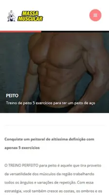 Como Ganhar Massa Muscular android App screenshot 2